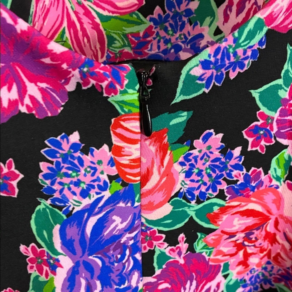 Zara Floral Puff Sleeve Mini Dress NWT Bold Print S - Picture 13 of 13